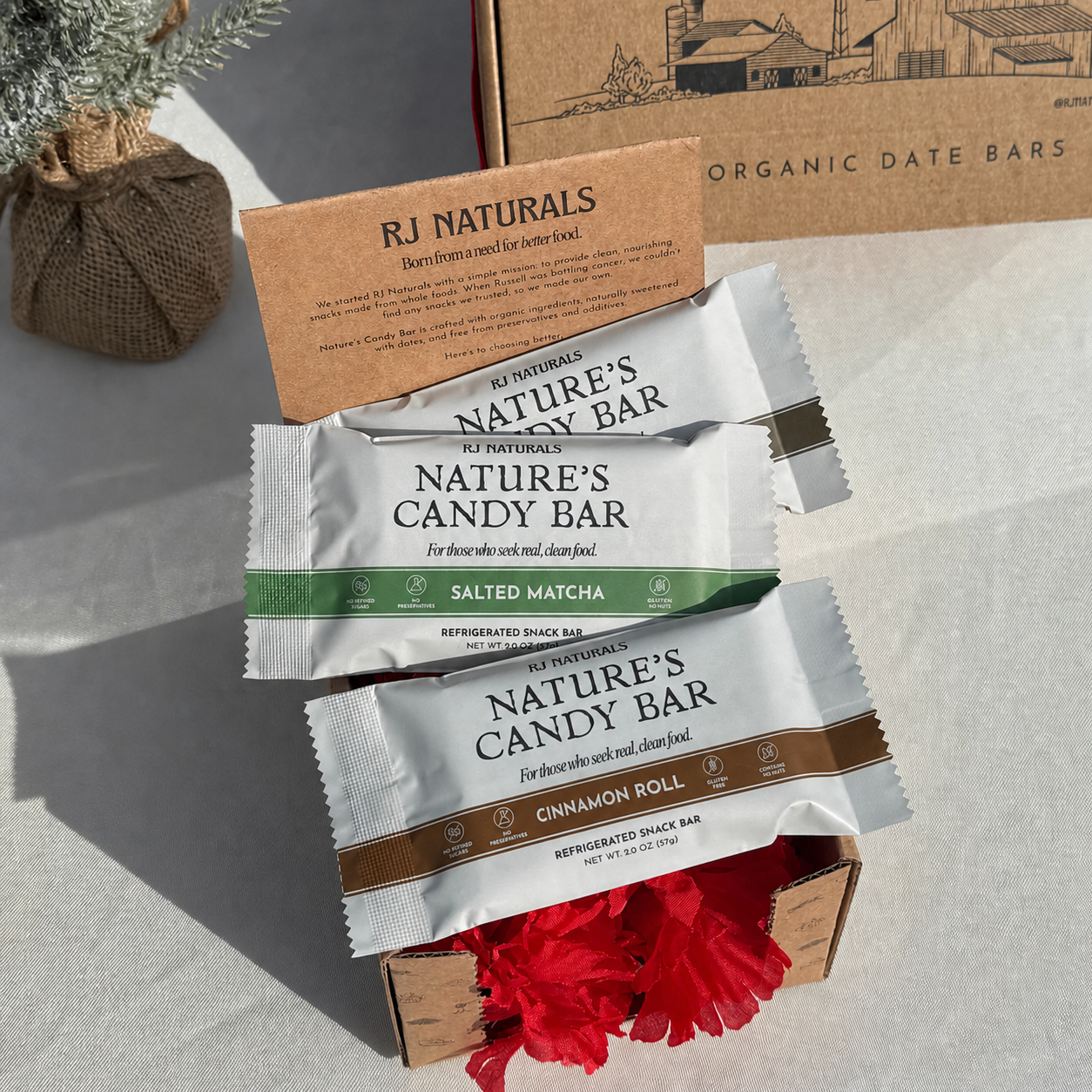 Nature's Candy Bar CINNAMON ROLL + SALTED MATCHA (10-Pack)